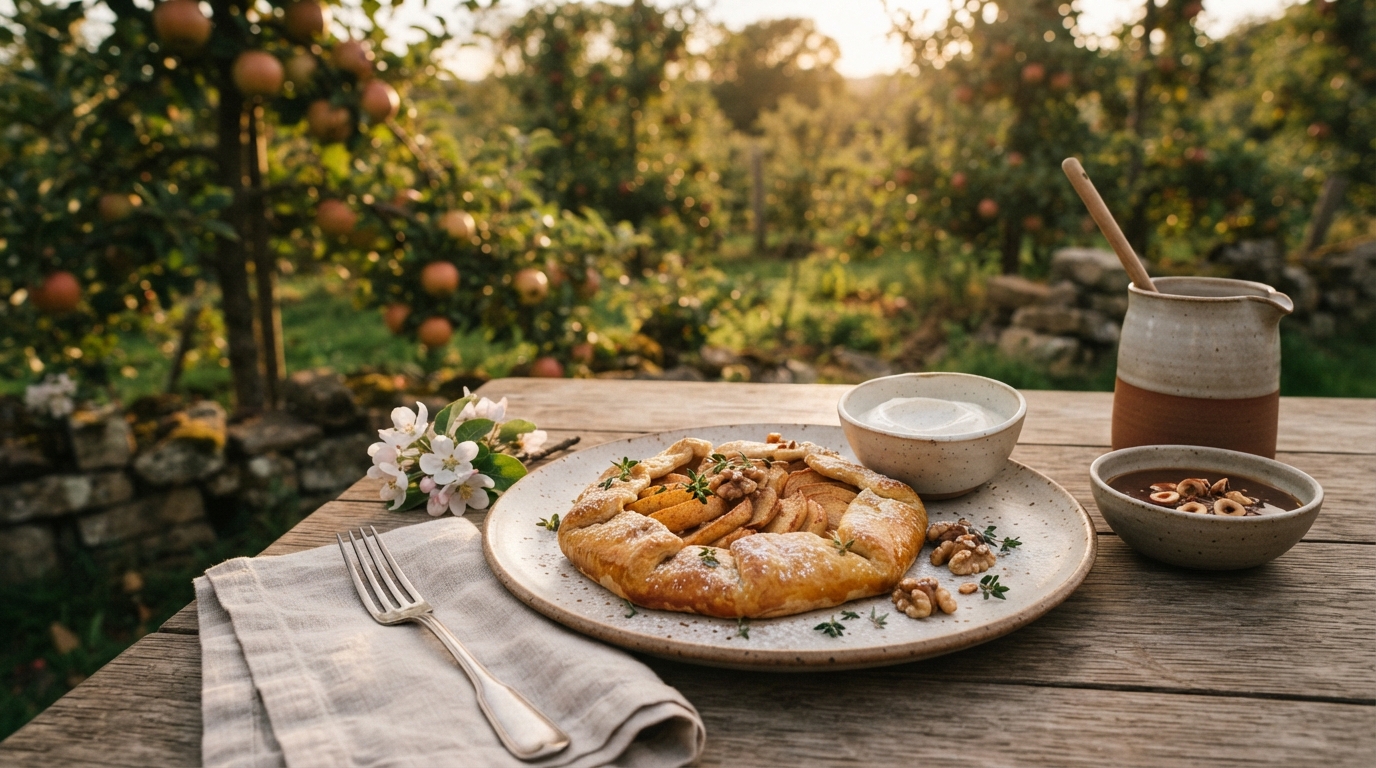 Editorial illustration for How to Build a Balanced Farm-to-Table Dessert Menu Around One Seasonal Star