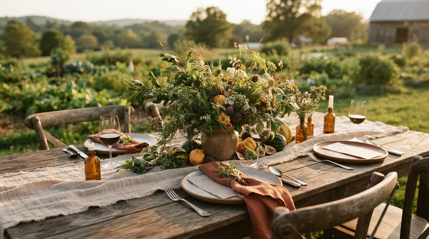 Editorial illustration for How to Build a Seasonal Farm-to-Table Tablescape: A Four-Step Decision Framework