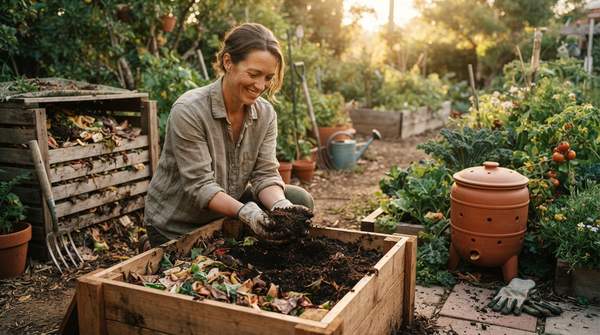 Editorial illustration for How to Choose the Right Home Composting Method for Your Space
